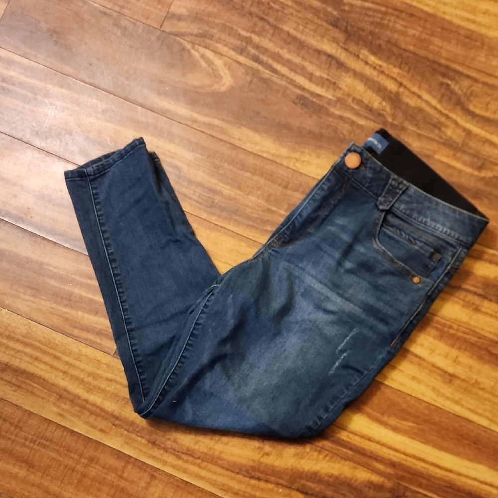 Democracy Blue Skinny Jeans with Faded Wash